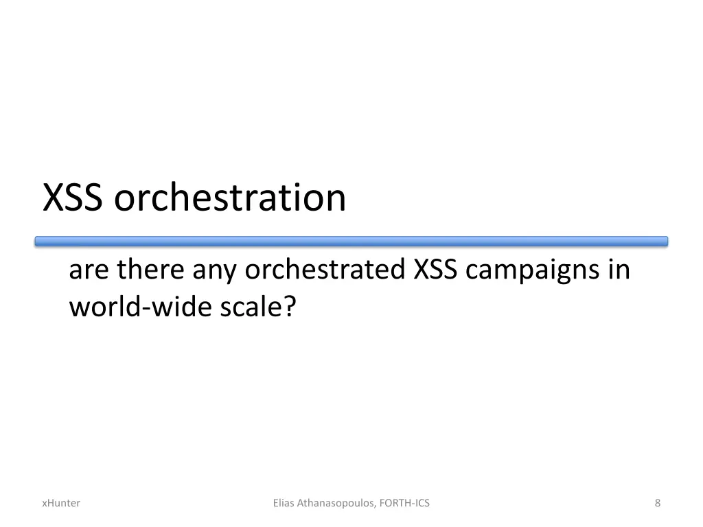 xss orchestration