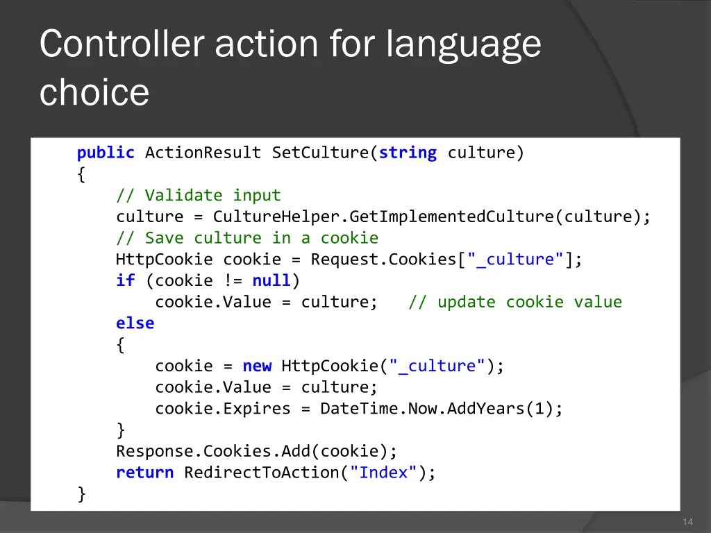 controller action for language choice