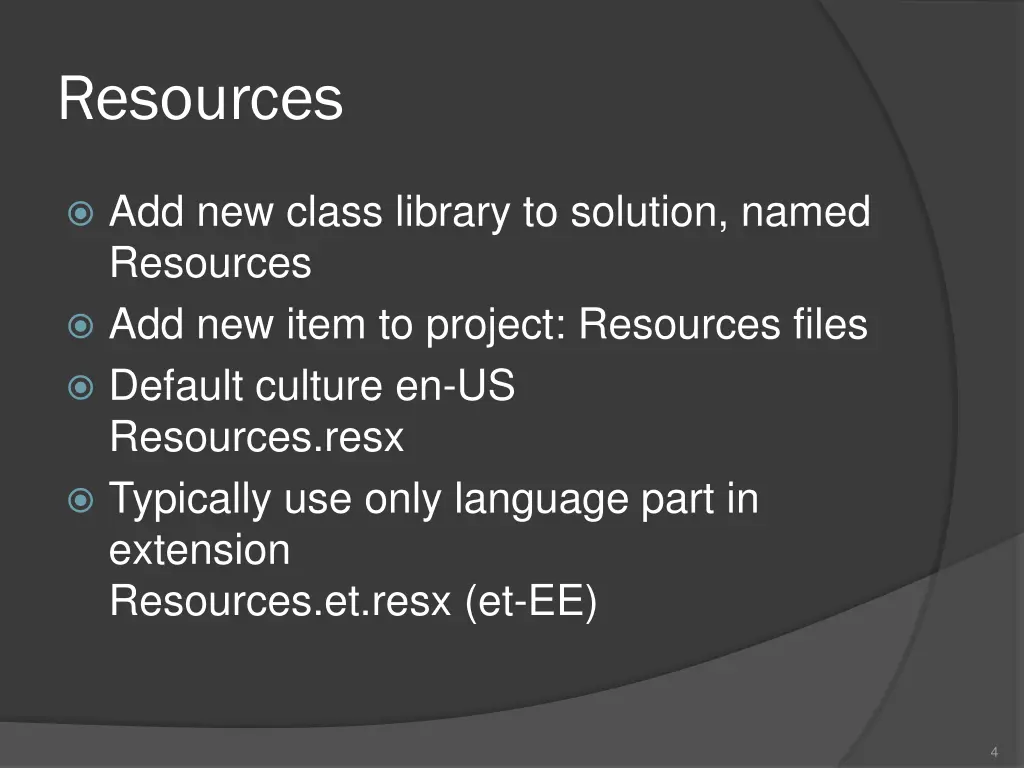 resources