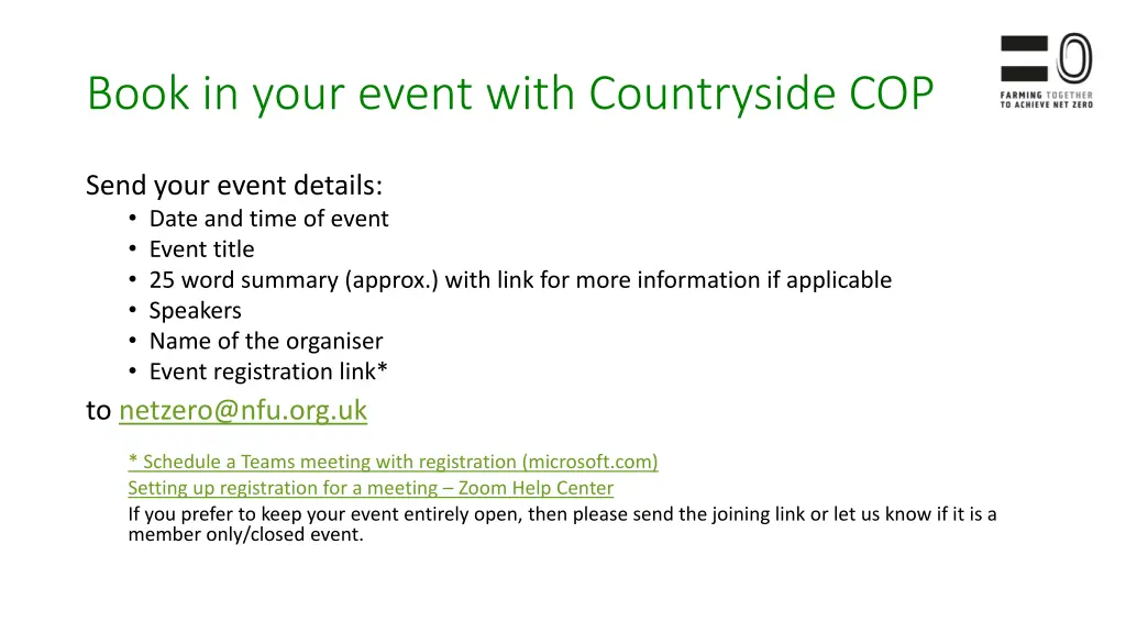 book in your event with countryside cop