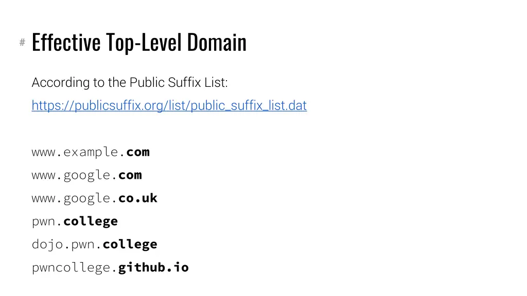 effective top level domain