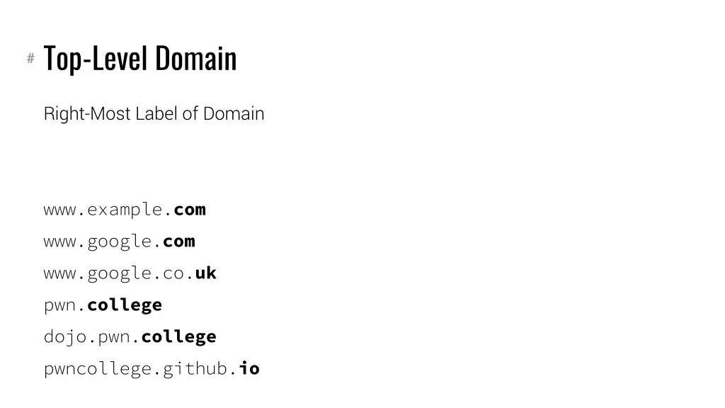 top level domain