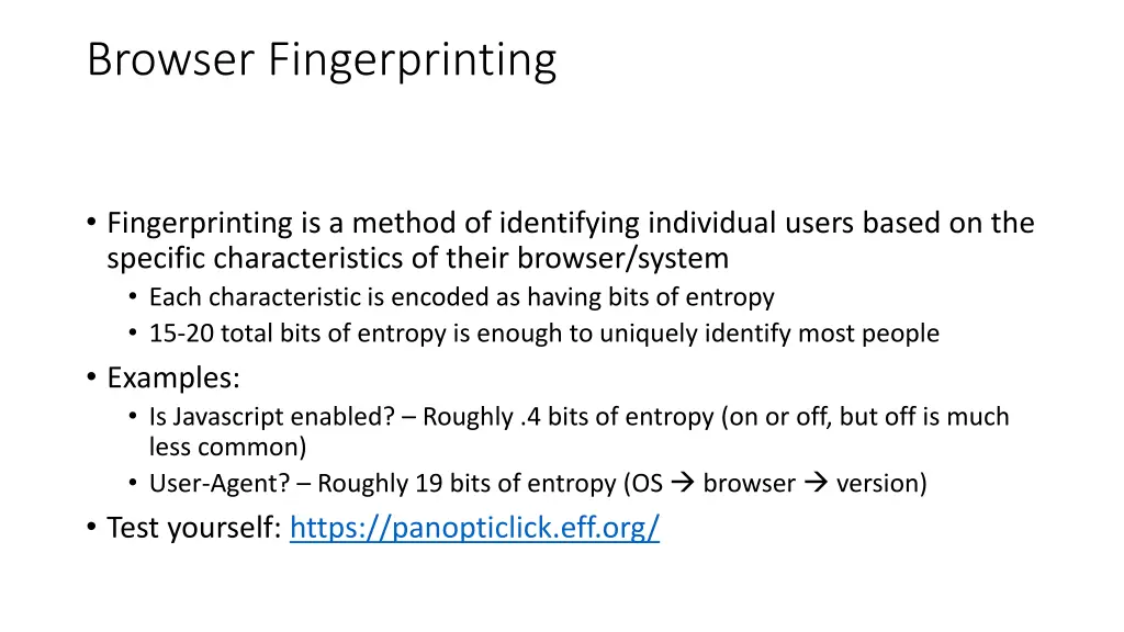 browser fingerprinting