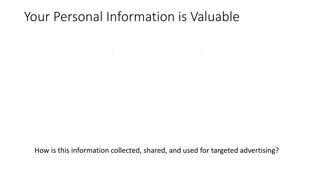 your personal information is valuable