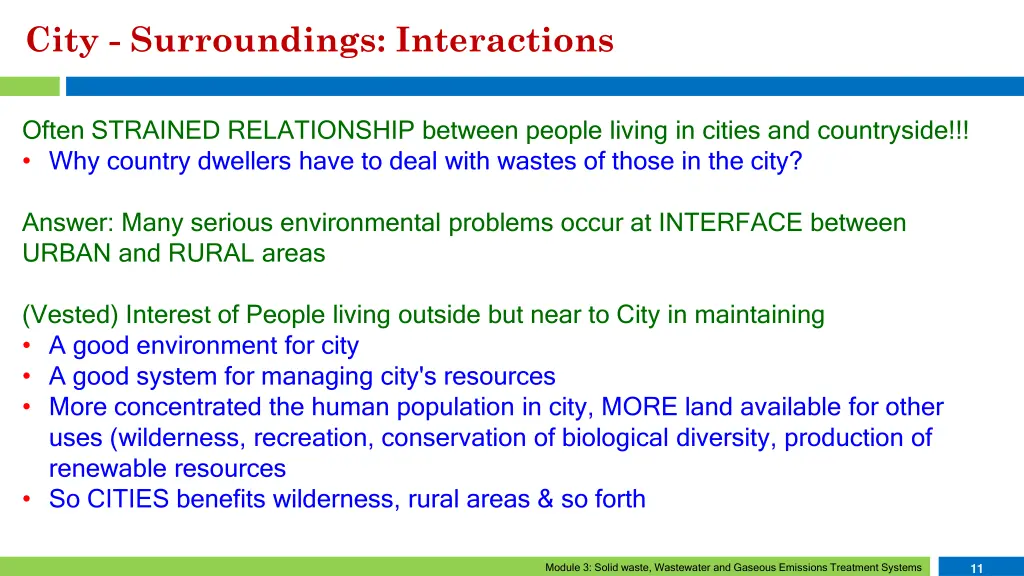 city surroundings interactions