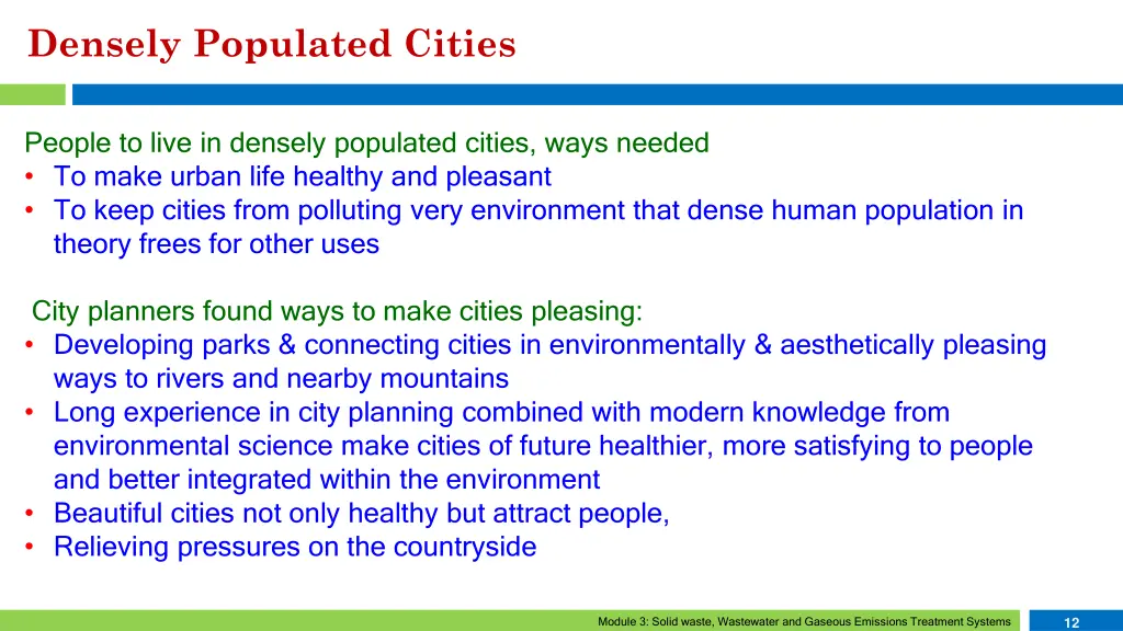 densely populated cities