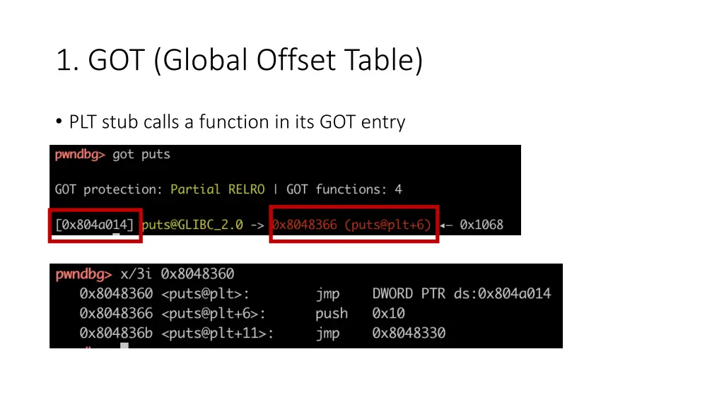 1 got global offset table 1