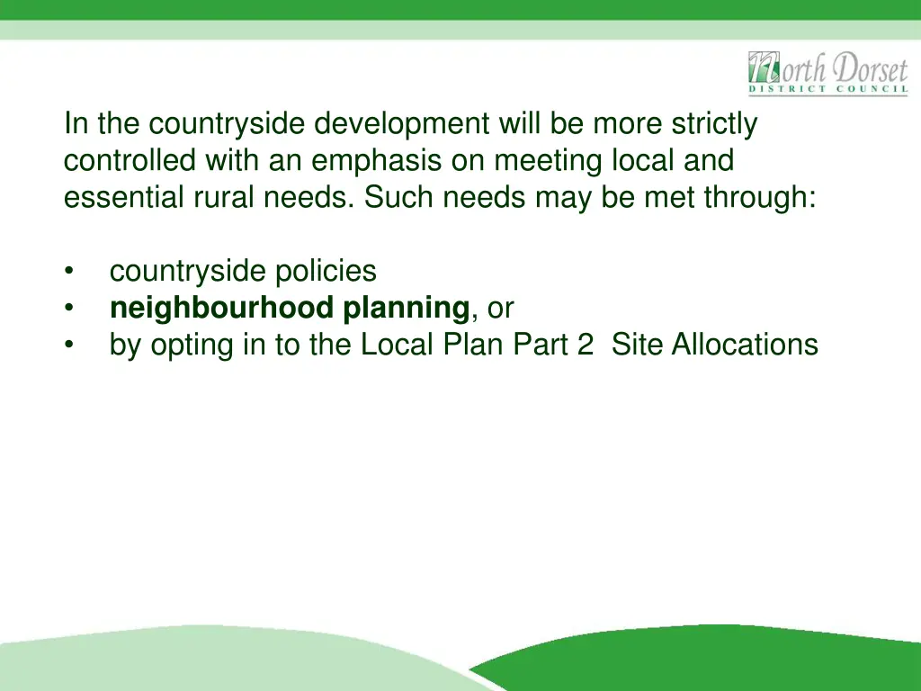 in the countryside development will be more 1