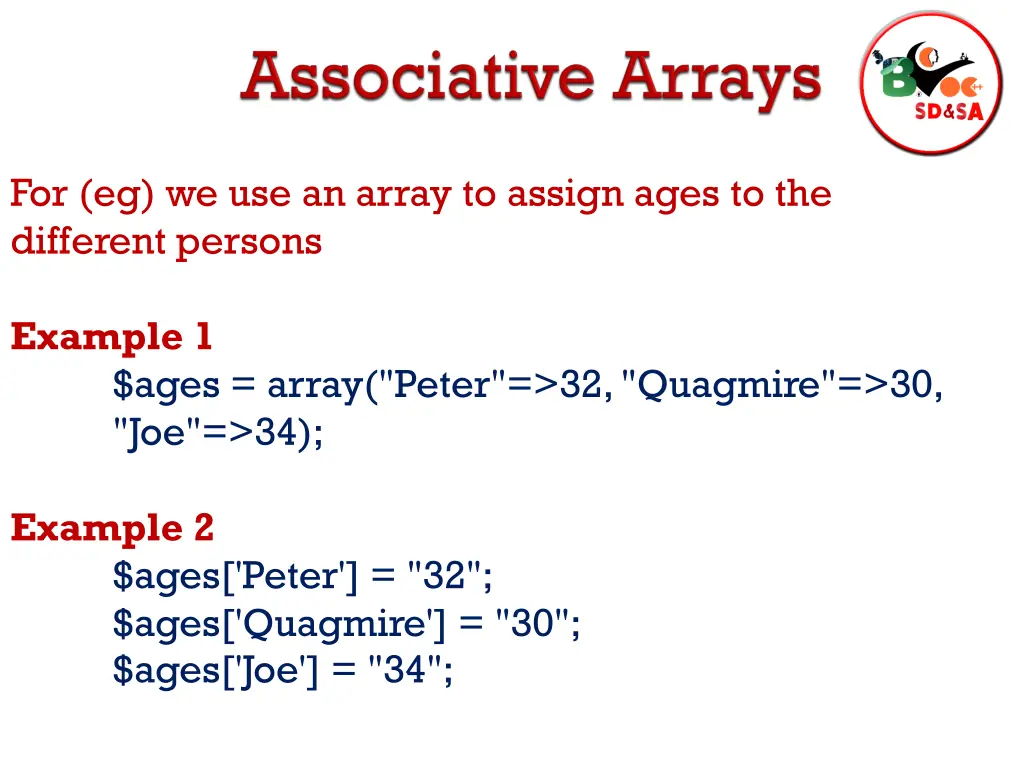 for eg we use an array to assign ages