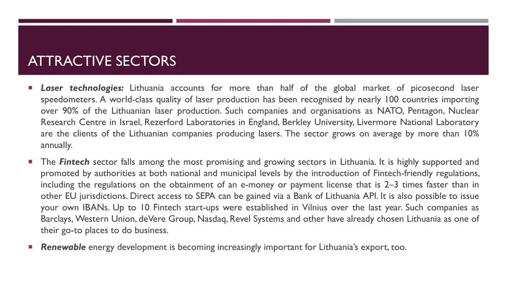 attractive sectors 1