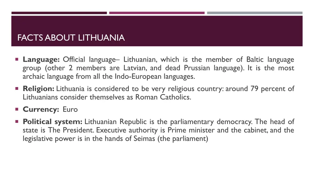 factsabout lithuania