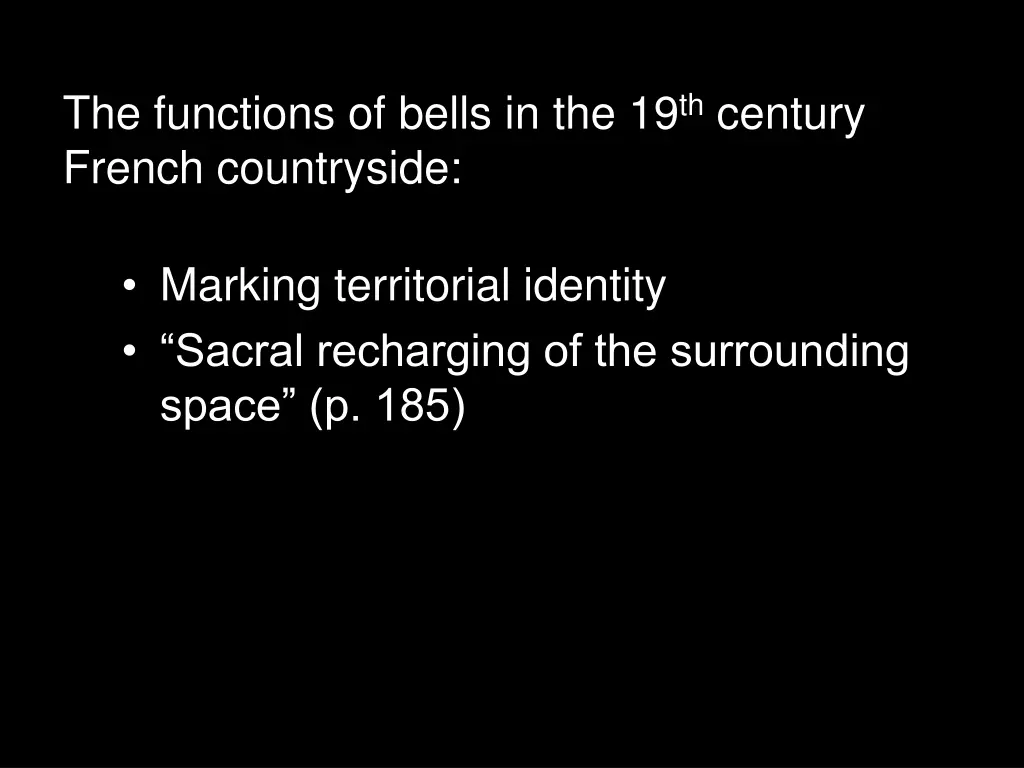 the functions of bells in the 19 th century 2