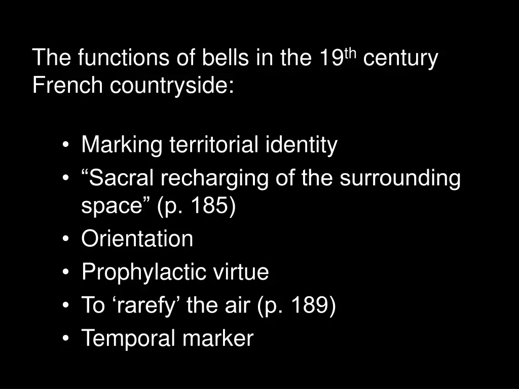 the functions of bells in the 19 th century 6