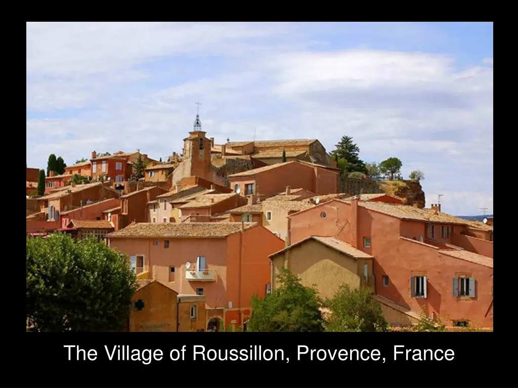 the village of roussillon provence france