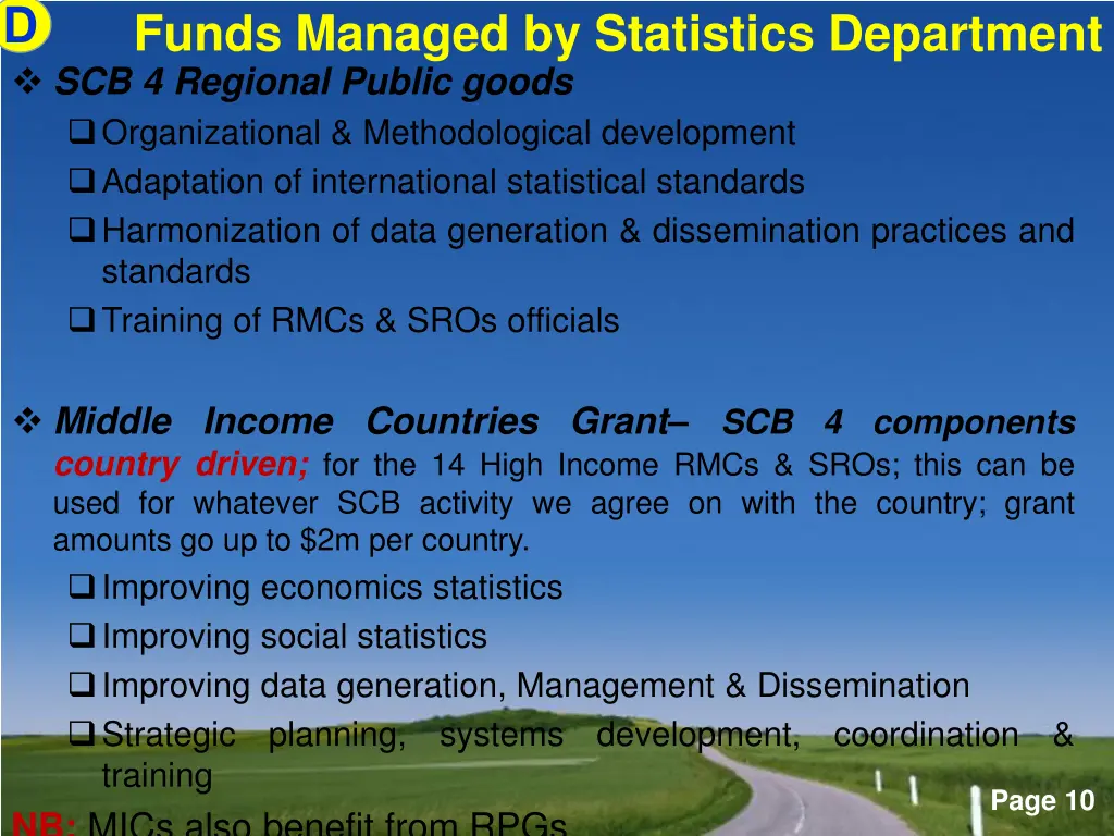 d scb 4 regional public goods organizational