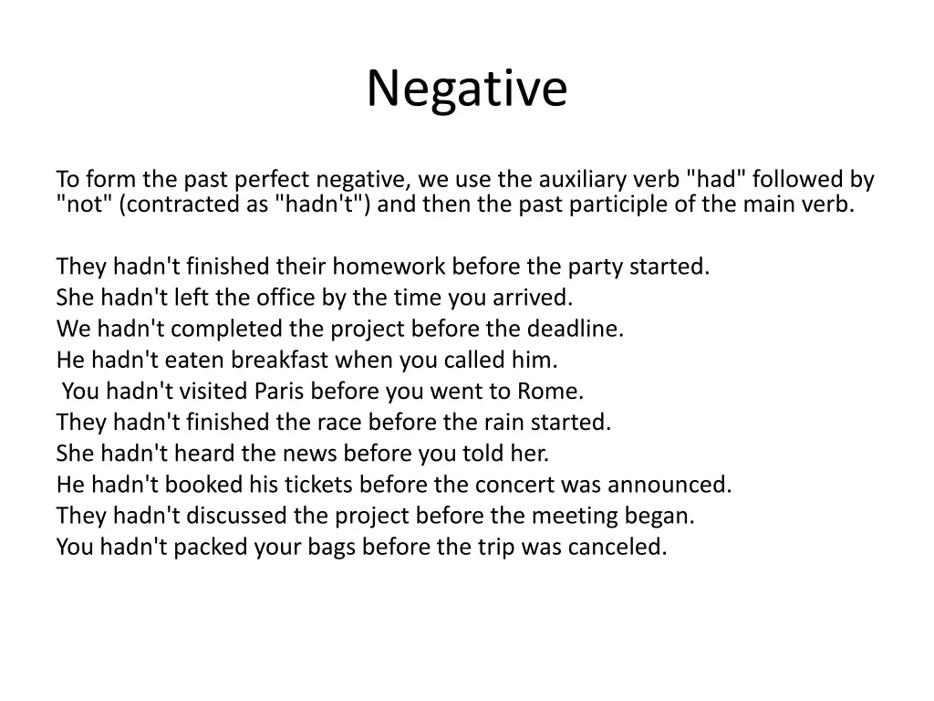 negative