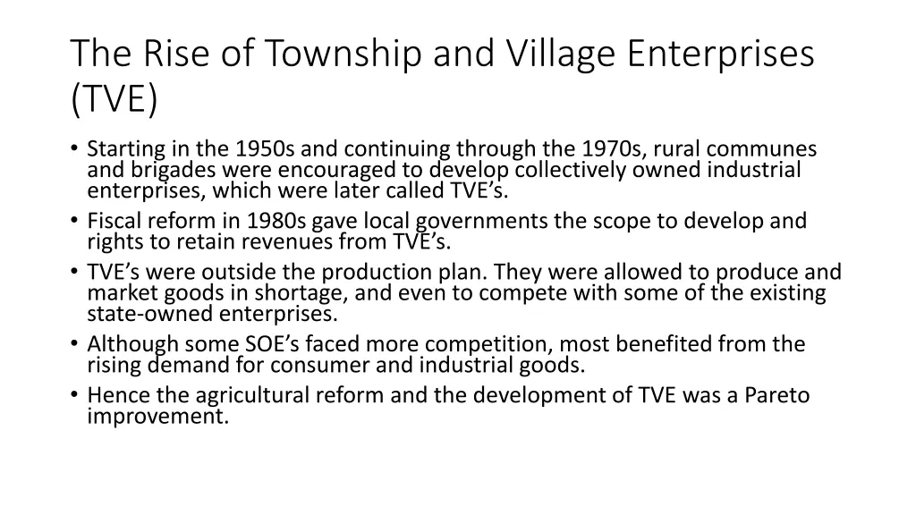 the rise of township and village enterprises