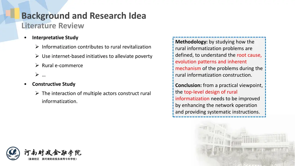 background and research idea literature review