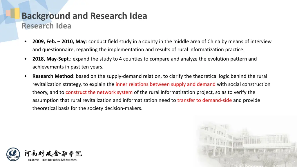 background and research idea research idea