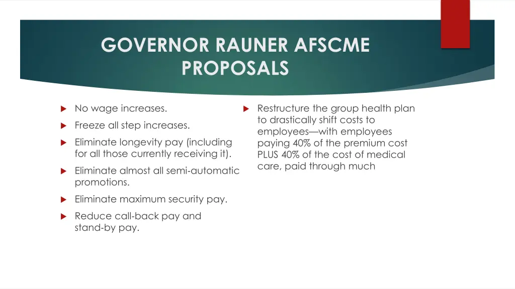 governor rauner afscme proposals