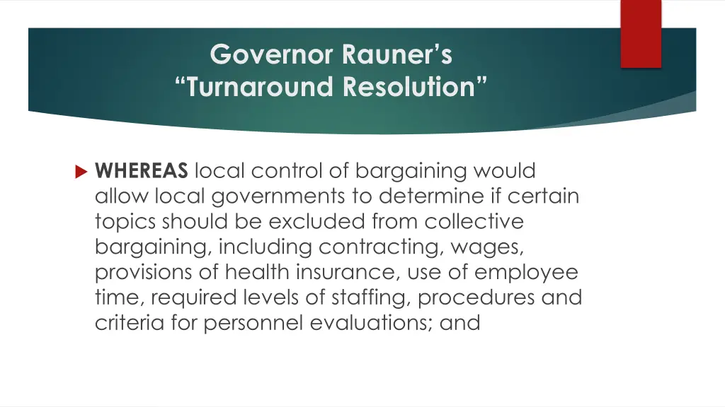 governor rauner s turnaround resolution 1