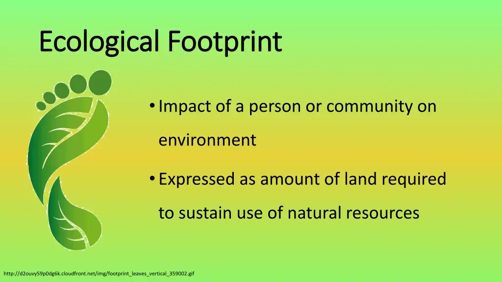 ecological footprint ecological footprint