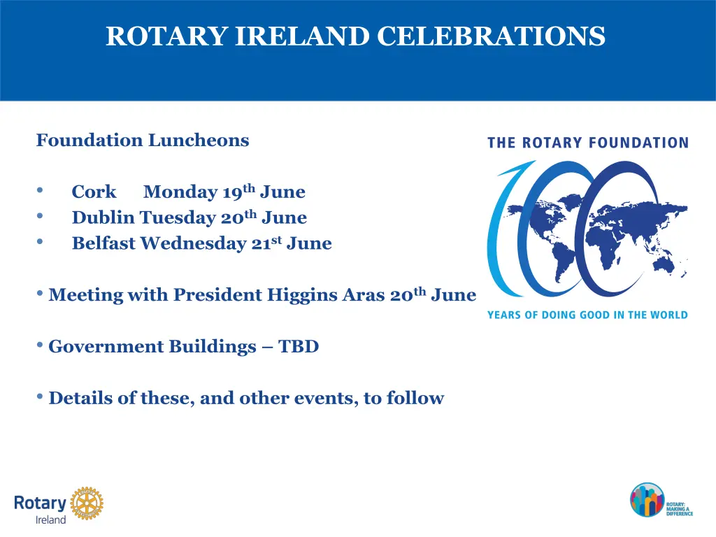 rotary ireland celebrations