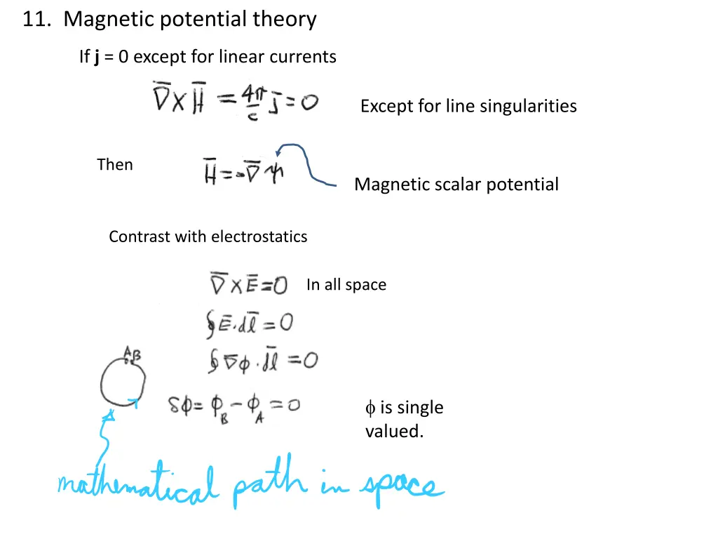 11 magnetic potential theory