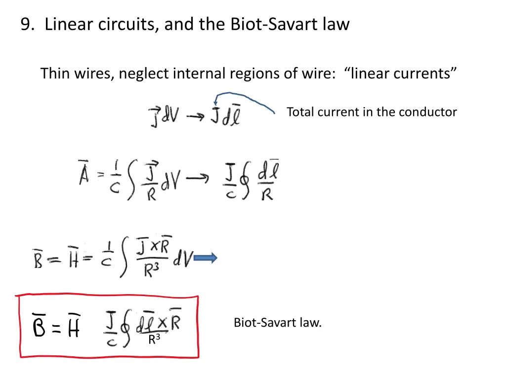 9 linear circuits and the biot savart law