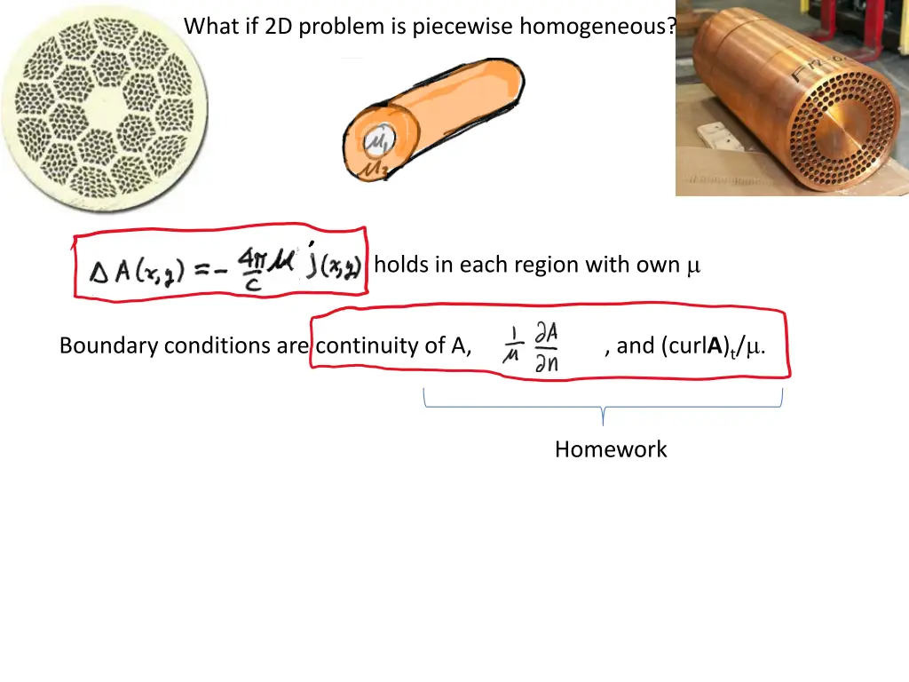 what if 2d problem is piecewise homogeneous