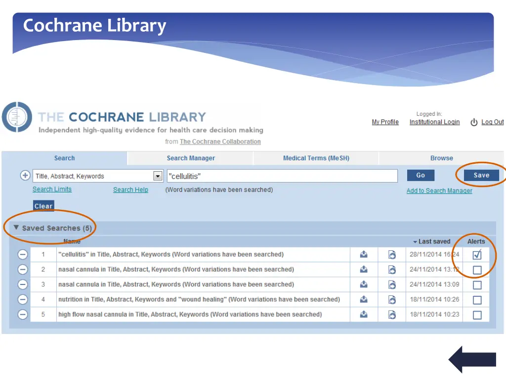 cochrane library