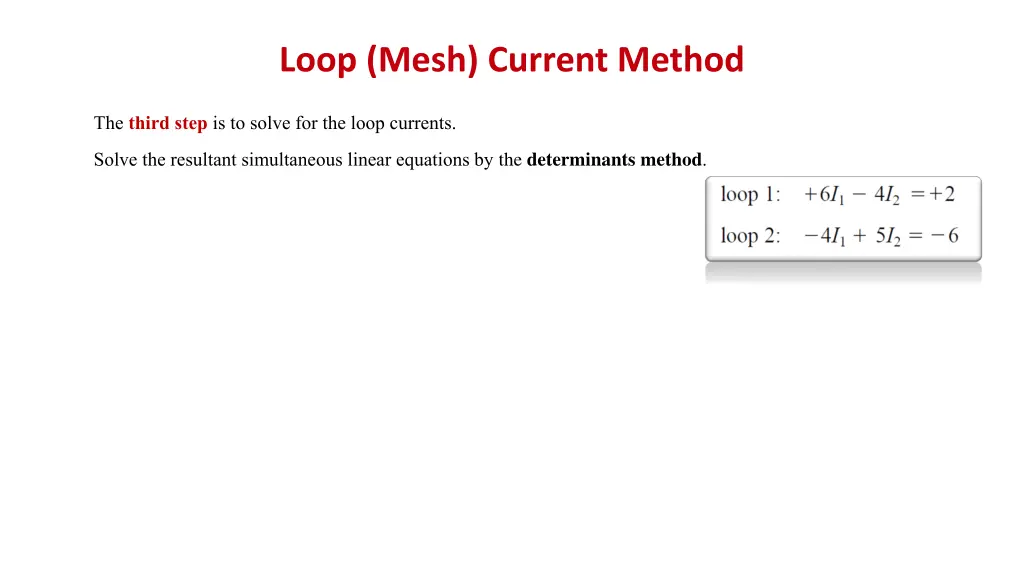 loop mesh current method 12