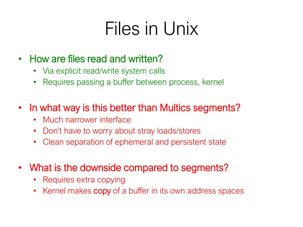 files in unix