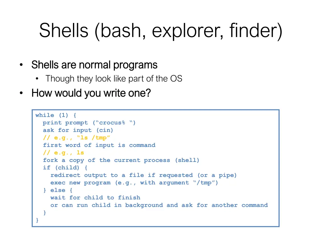 shells bash explorer finder