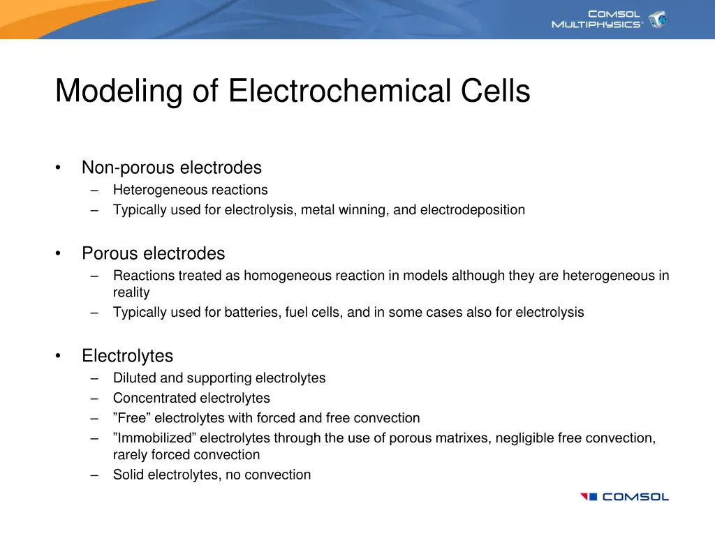 modeling of electrochemical cells 1