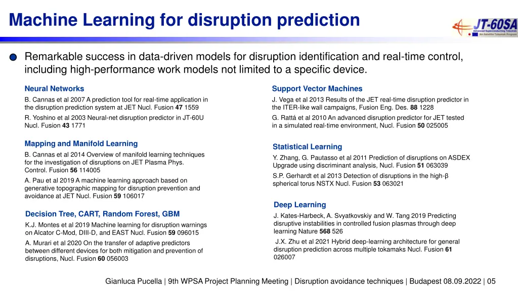 machine learning for disruption prediction