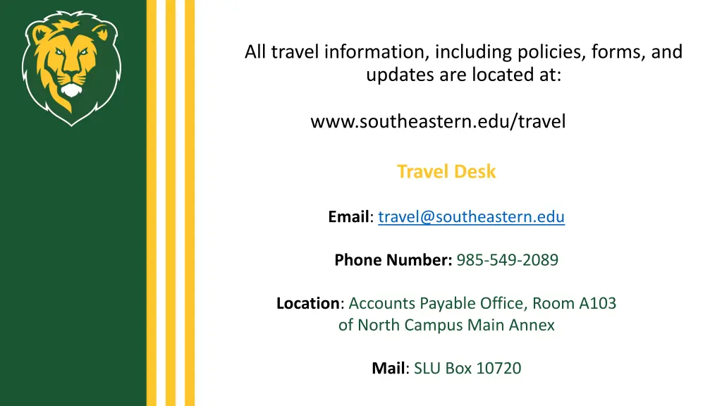 all travel information including policies forms