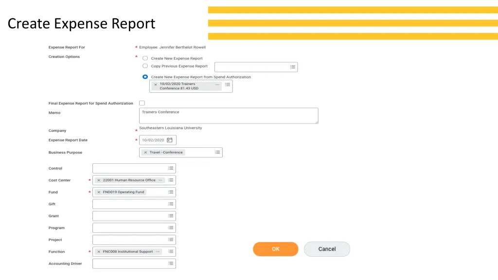 create expense report 2