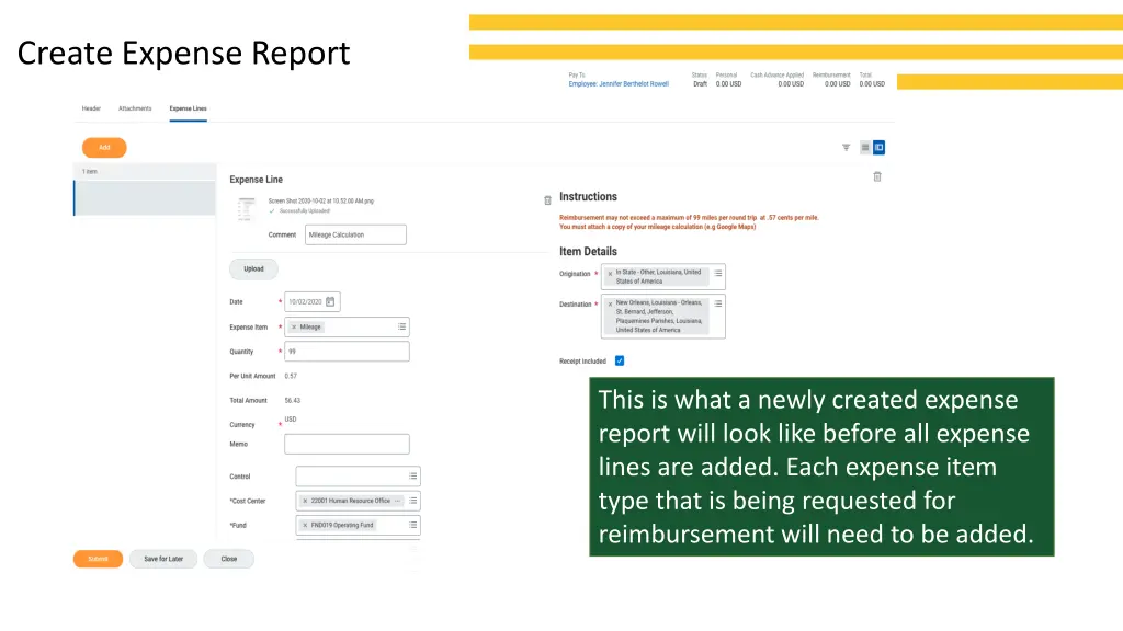 create expense report 3