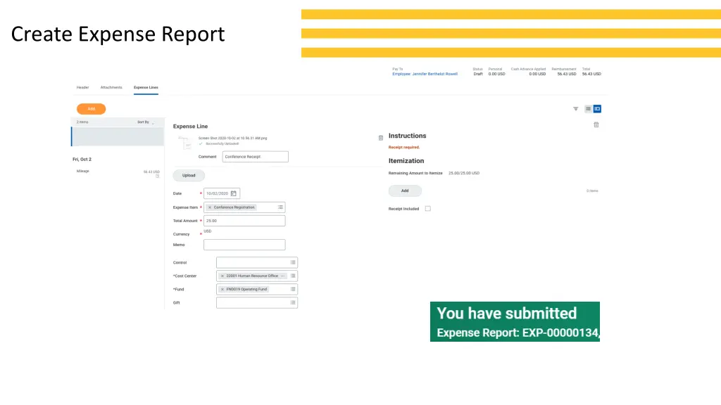 create expense report 4