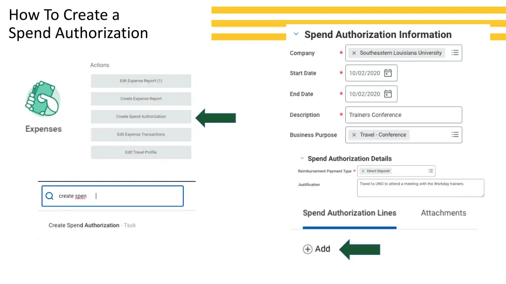 how to create a spend authorization