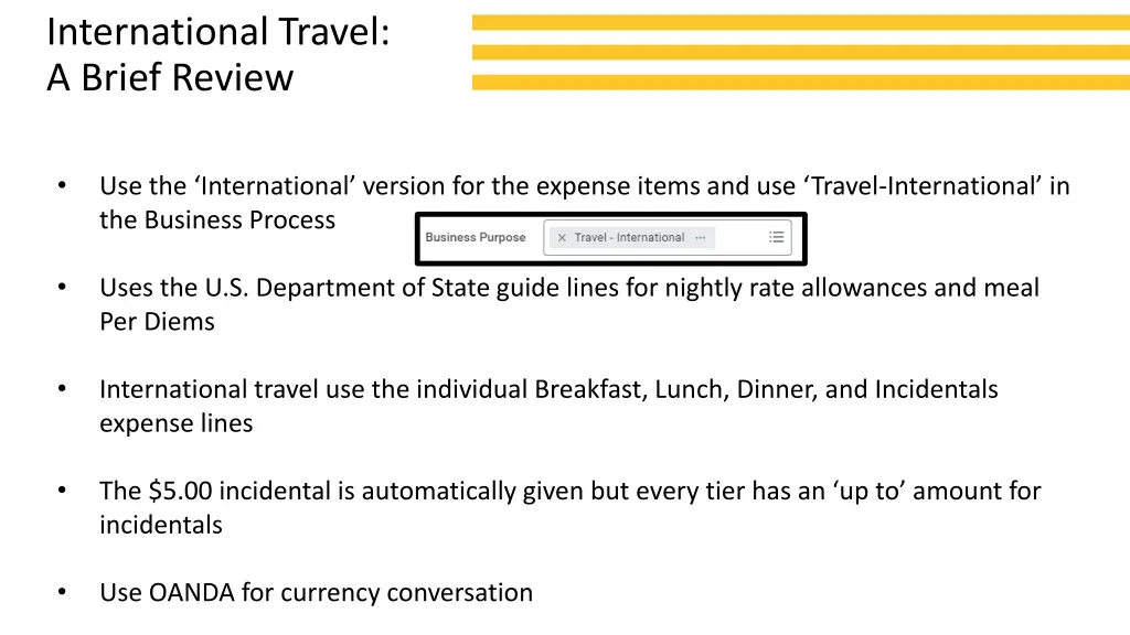 international travel a brief review