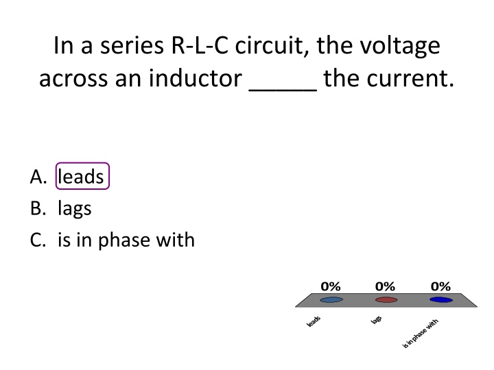 in a series r l c circuit the voltage across