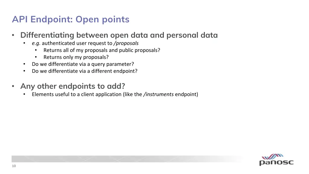 api endpoint open points