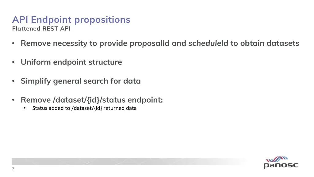 api endpoint propositions flattened rest api