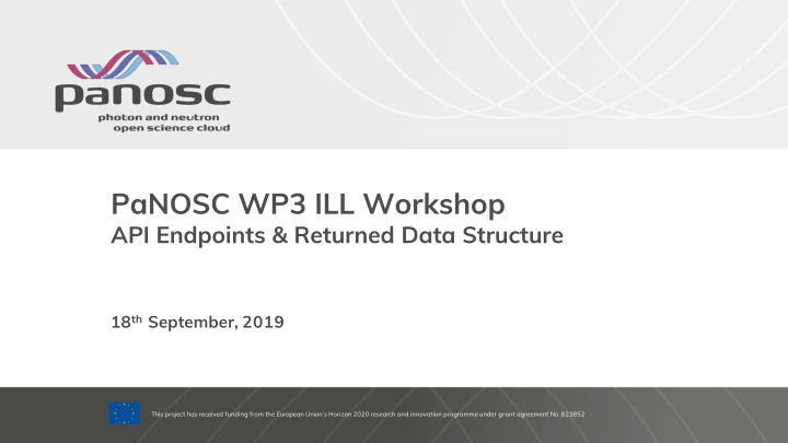 panosc wp3 ill workshop api endpoints returned