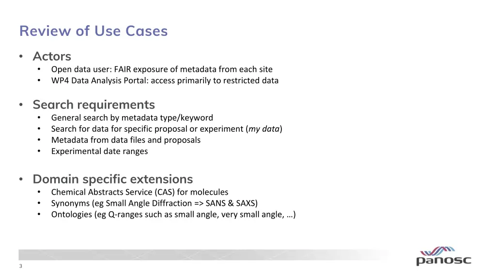 review of use cases