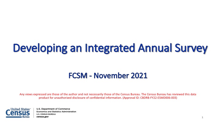 developing an integrated annual survey developing