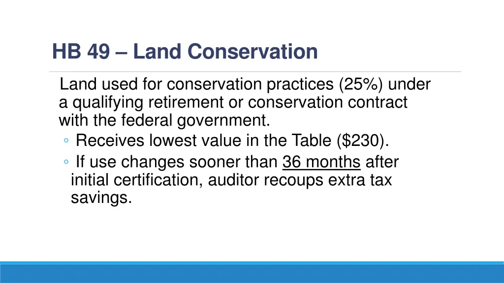 hb 49 land conservation