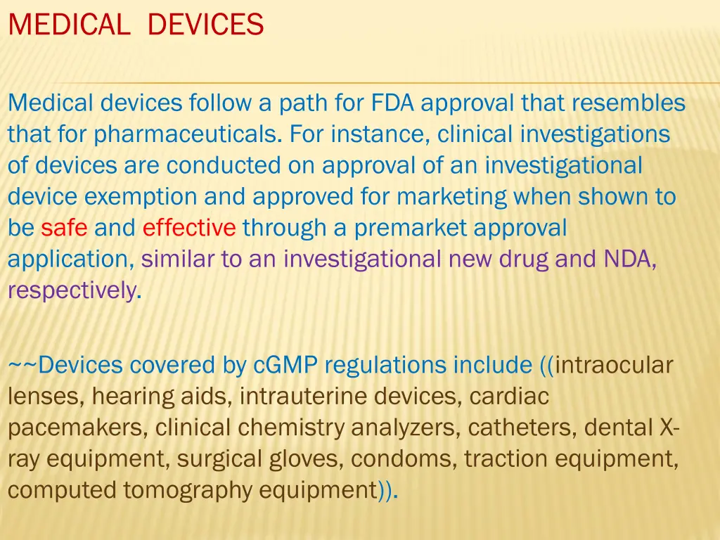 medical devices